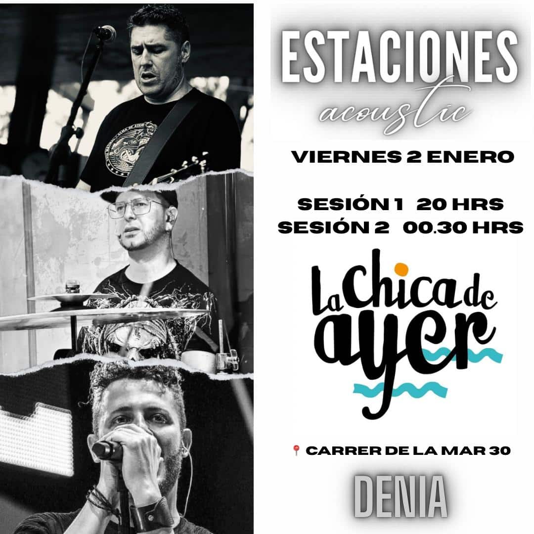 Concierto acústico Estaciones en La Chica de Ayer Dénia