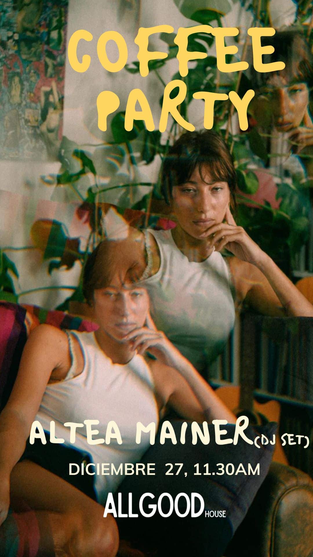 Cartel de fiesta Coffee Party en Allgood House