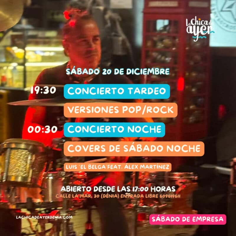 Conciertos en Dénia: versiones pop/rock y covers.