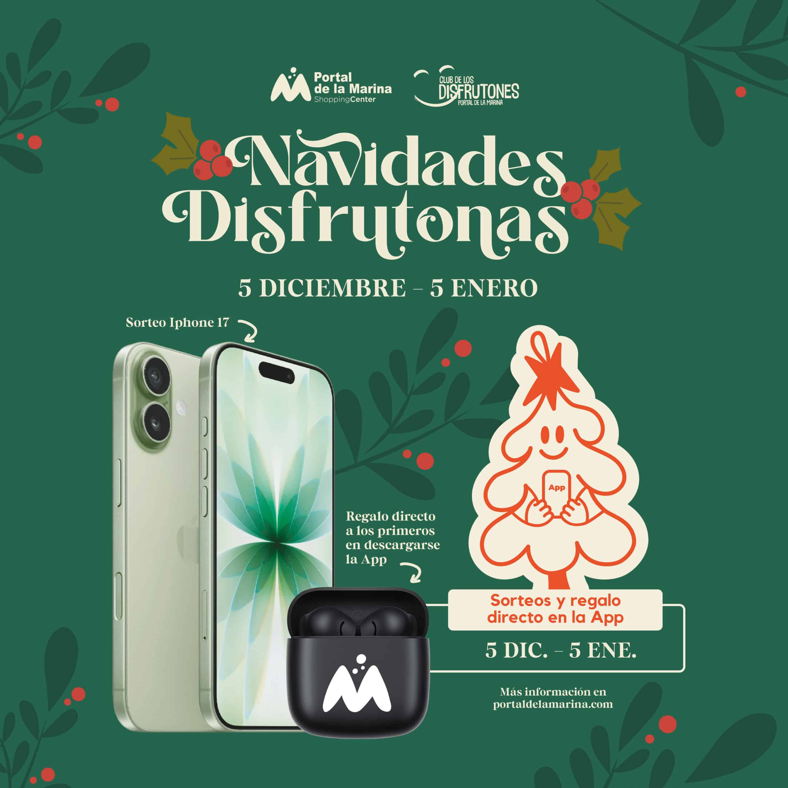 Navidades Disfrutonas con sorteos y regalos, 5 Dic - 5 Ene