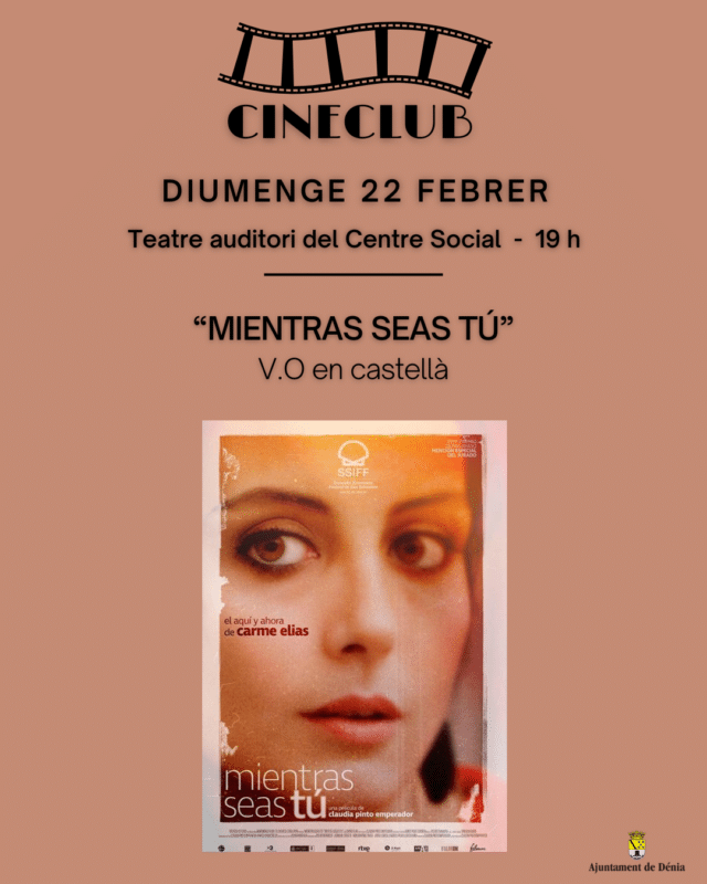 Cartel cineclub Dénia película Mientras seas tú