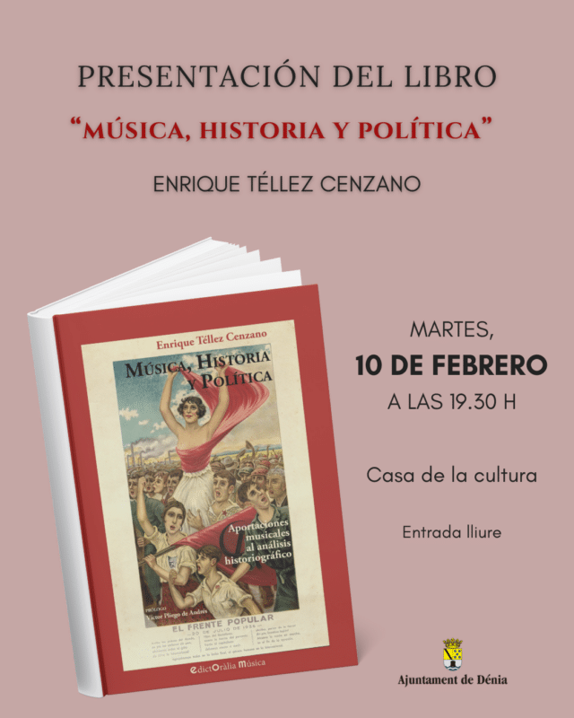 Cartel presentación libro Música, historia y política