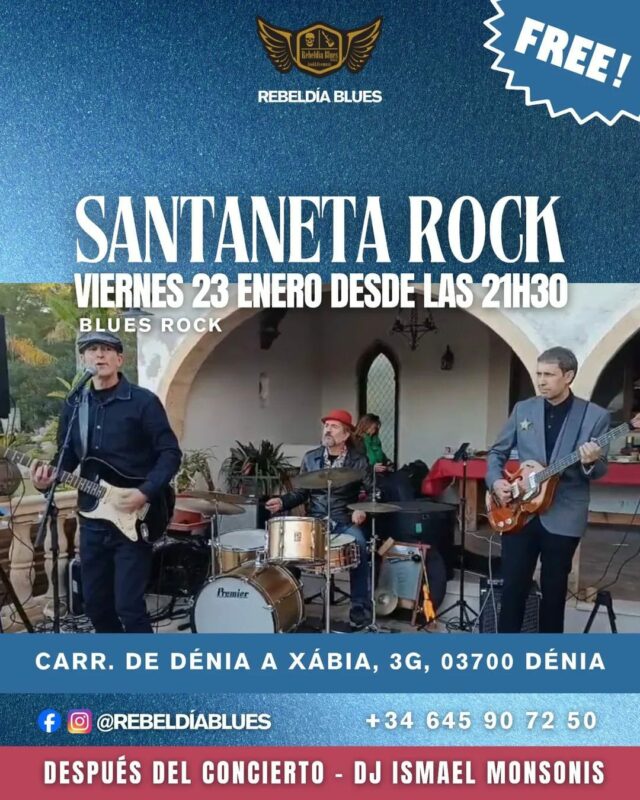 Concierto Santaneta Rock en RebelDía Blues Dénia