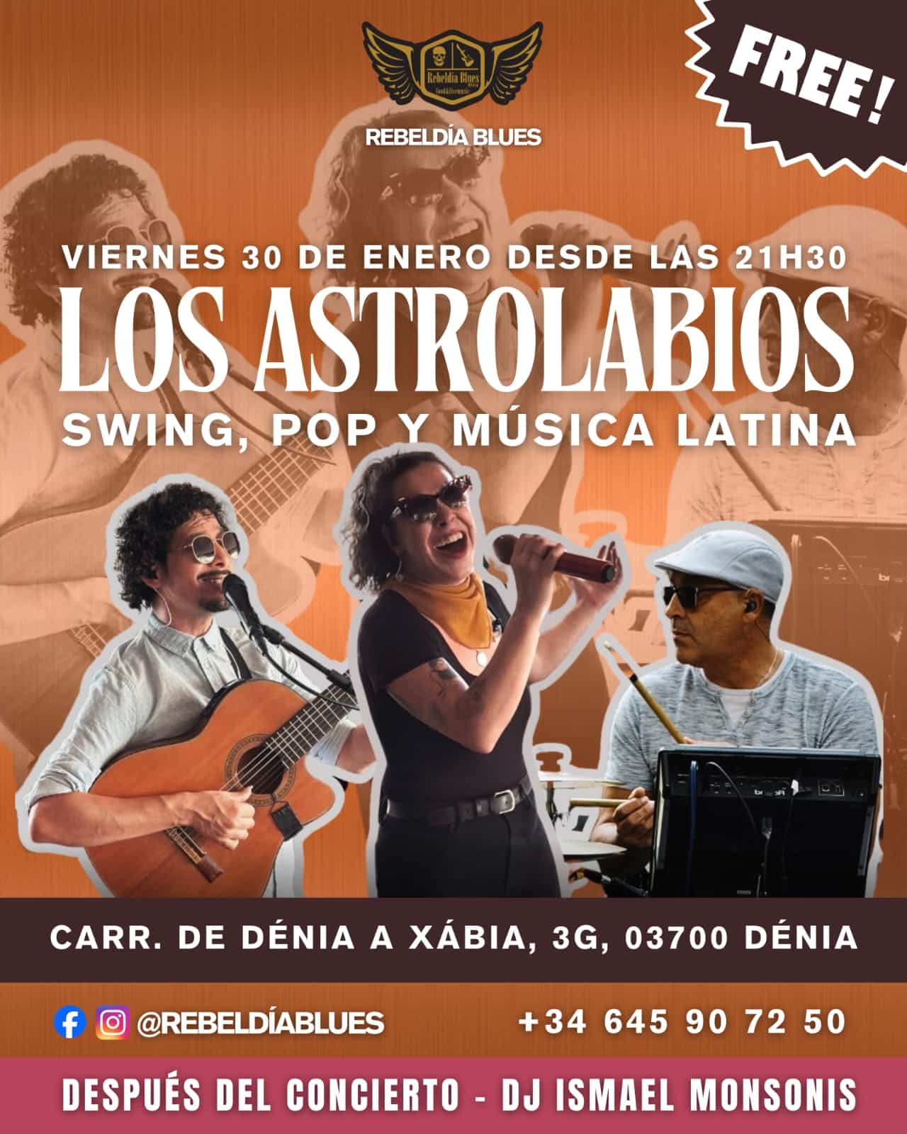 Concierto de Los Astrolabios en Rebeldía Blues Dénia