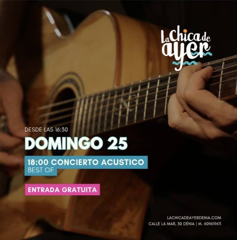 Concierto acústico gratuito en La Chica de Ayer Dénia