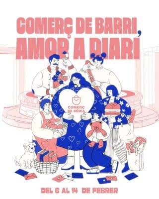 “Comercio de barrio, amor a diario”, la campaña de San Valentín que llena Dénia de regalos y compras con corazón