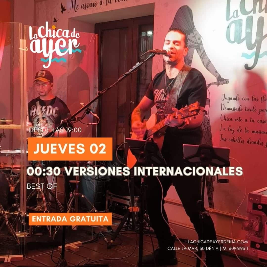 Músicos tocando en directo en La Chica de Ayer