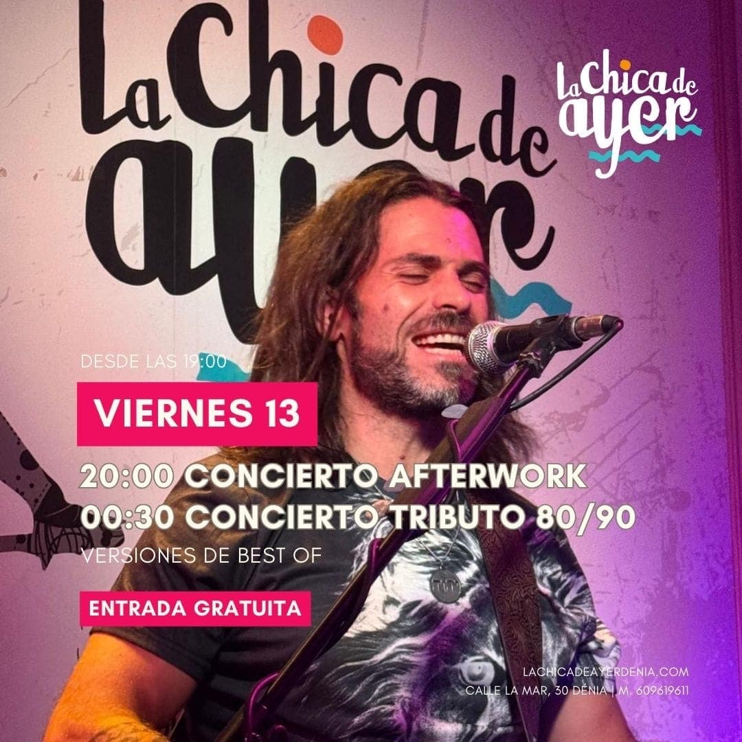 Cantante en directo anunciando concierto en Dénia