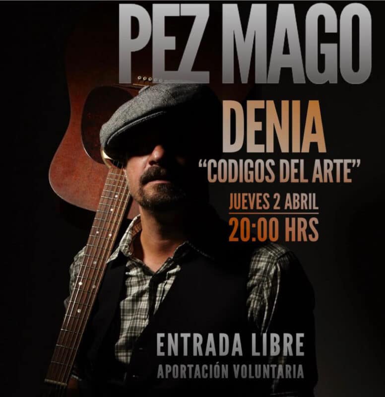 Cartel concierto Pez Mago en Denia