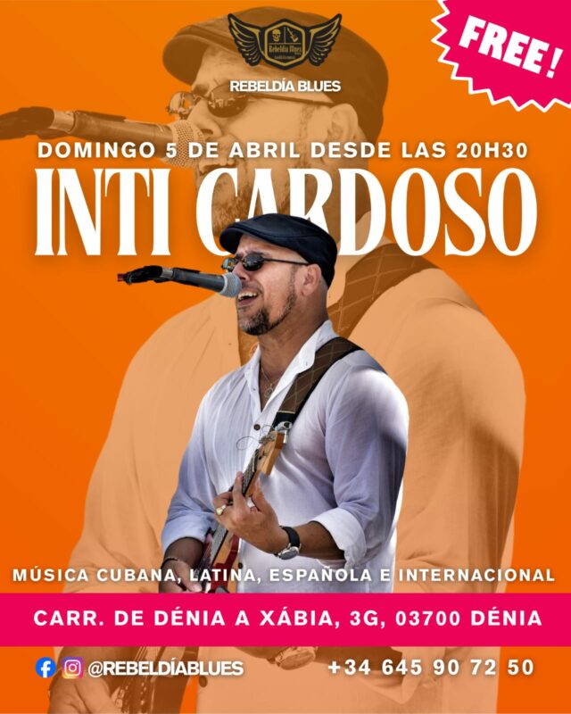 Cartel concierto Inti Cardoso en Rebeldía Blues