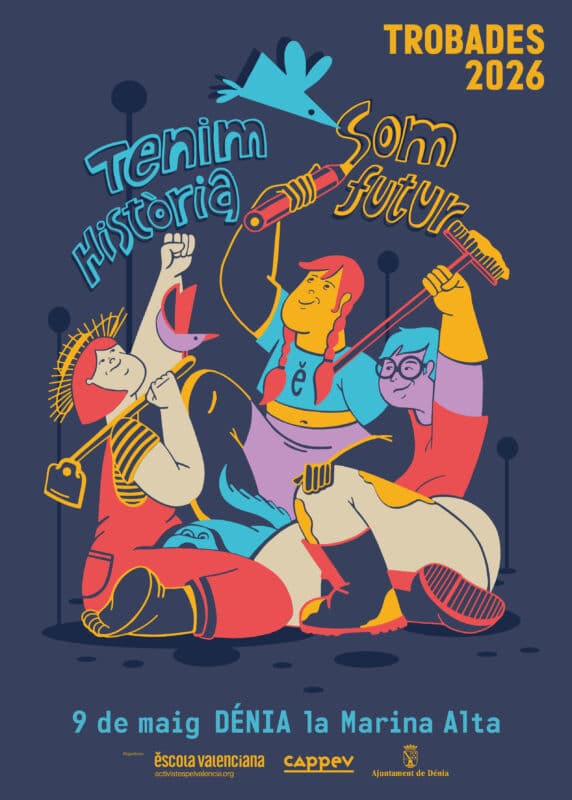 Ilustración juvenil reivindicativa Trobades 2026 Dénia
