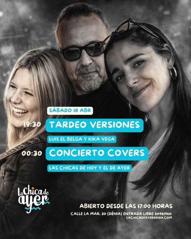 Cartel concierto Tardeo Versiones en Dénia