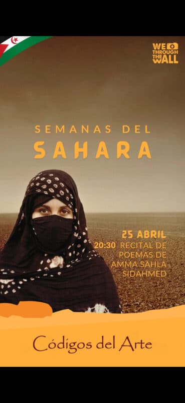 Cartel Semanas del Sahara con mujer velada