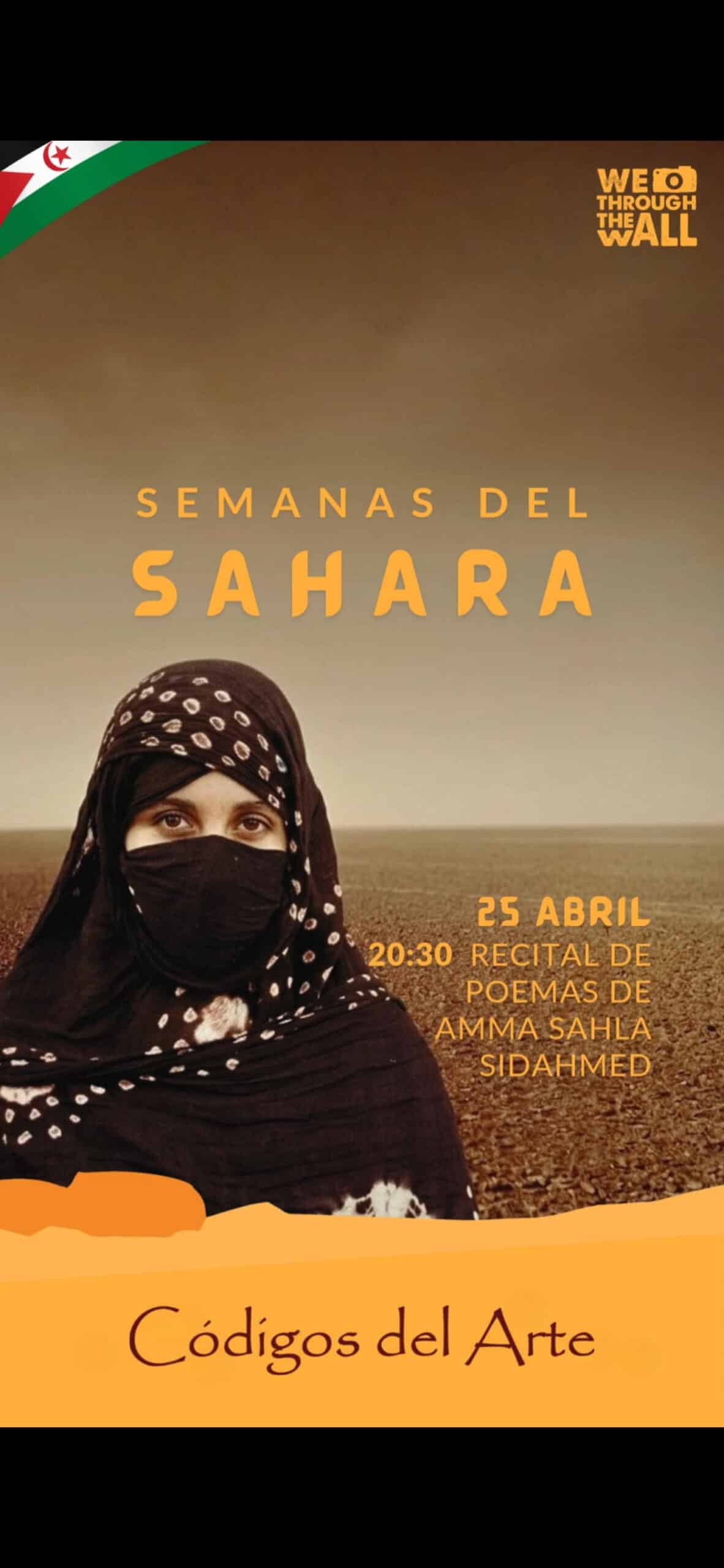 Cartel Semanas del Sahara con mujer velada