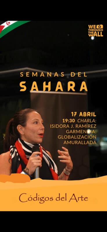 Cartel Semanas del Sahara con ponente
