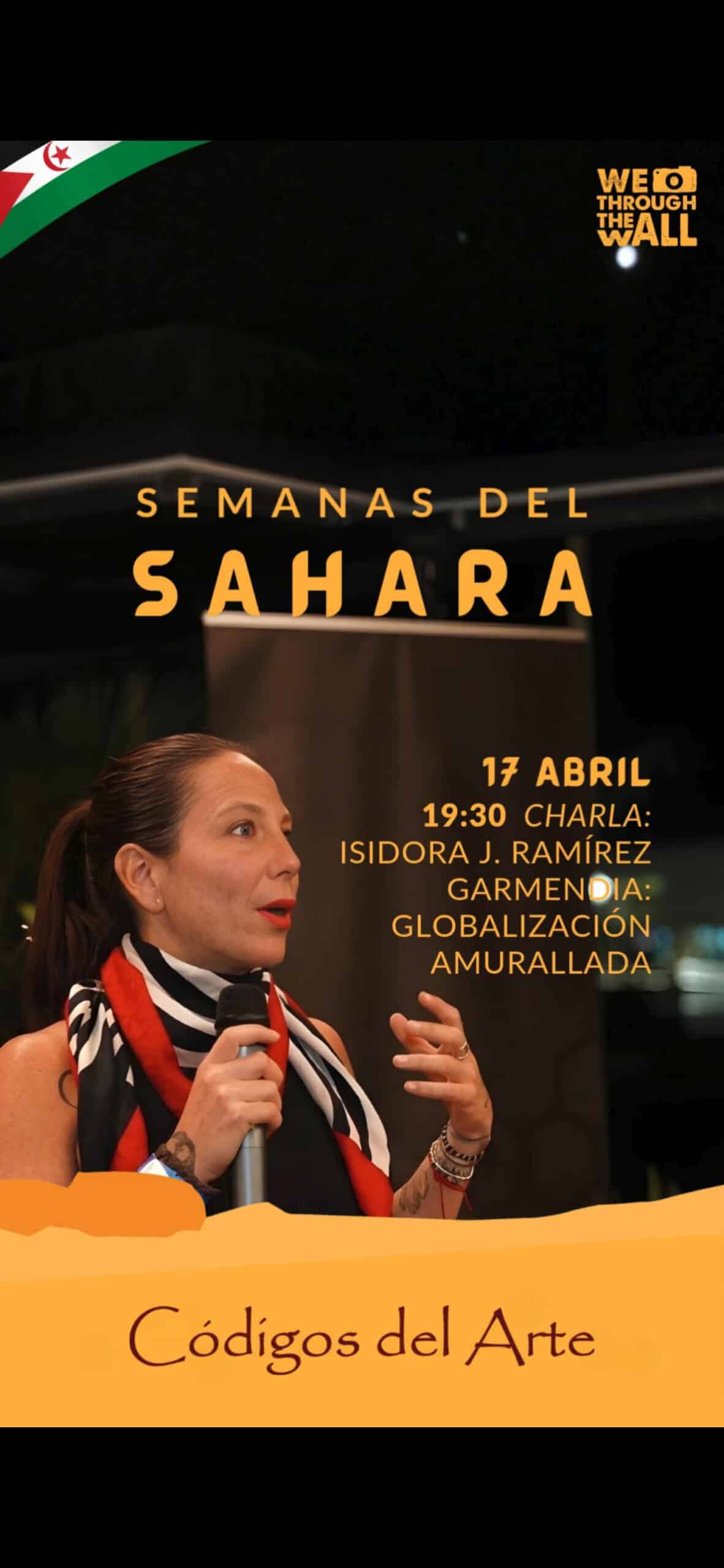 Cartel Semanas del Sahara con ponente