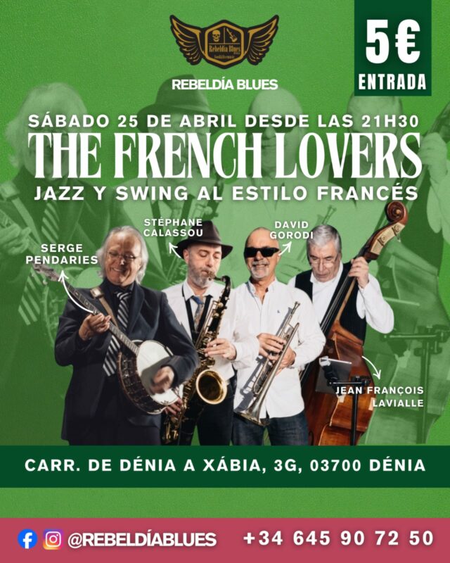 Cartel concierto The French Lovers en Dénia