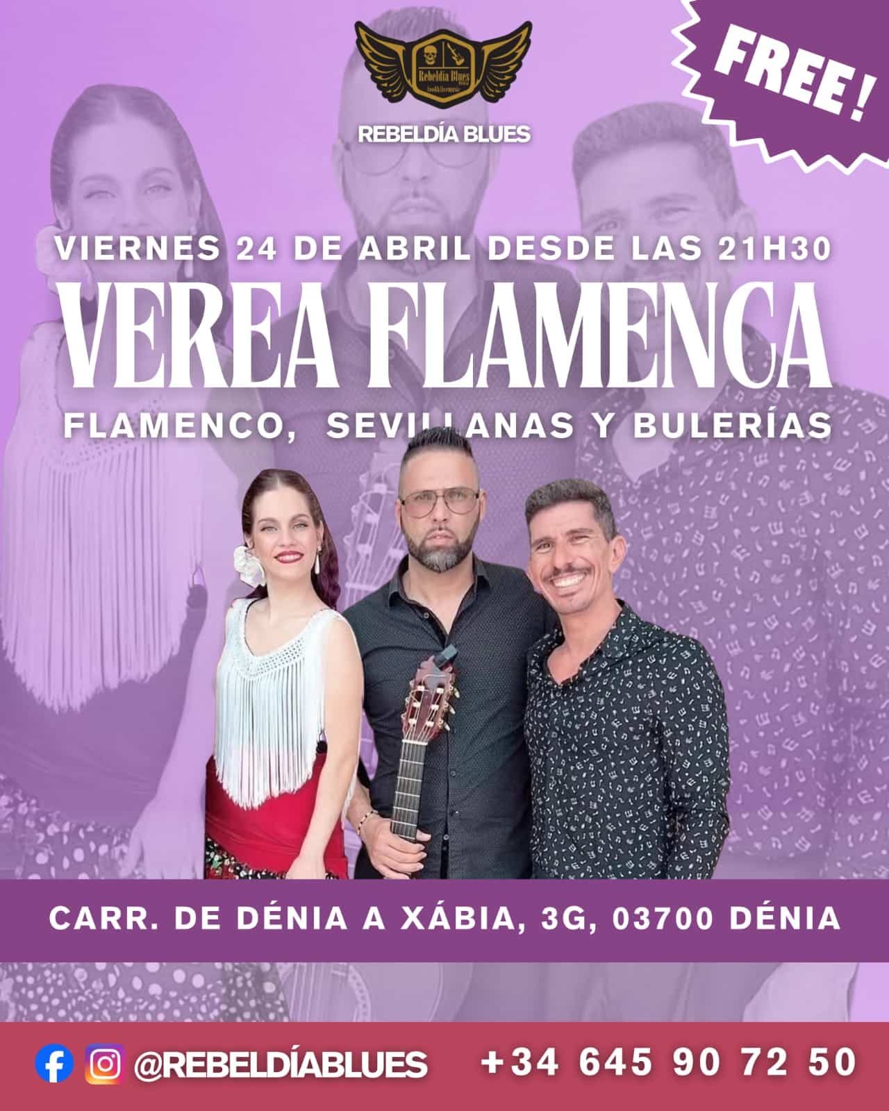 Cartel evento Verbea Flamenca en Dénia