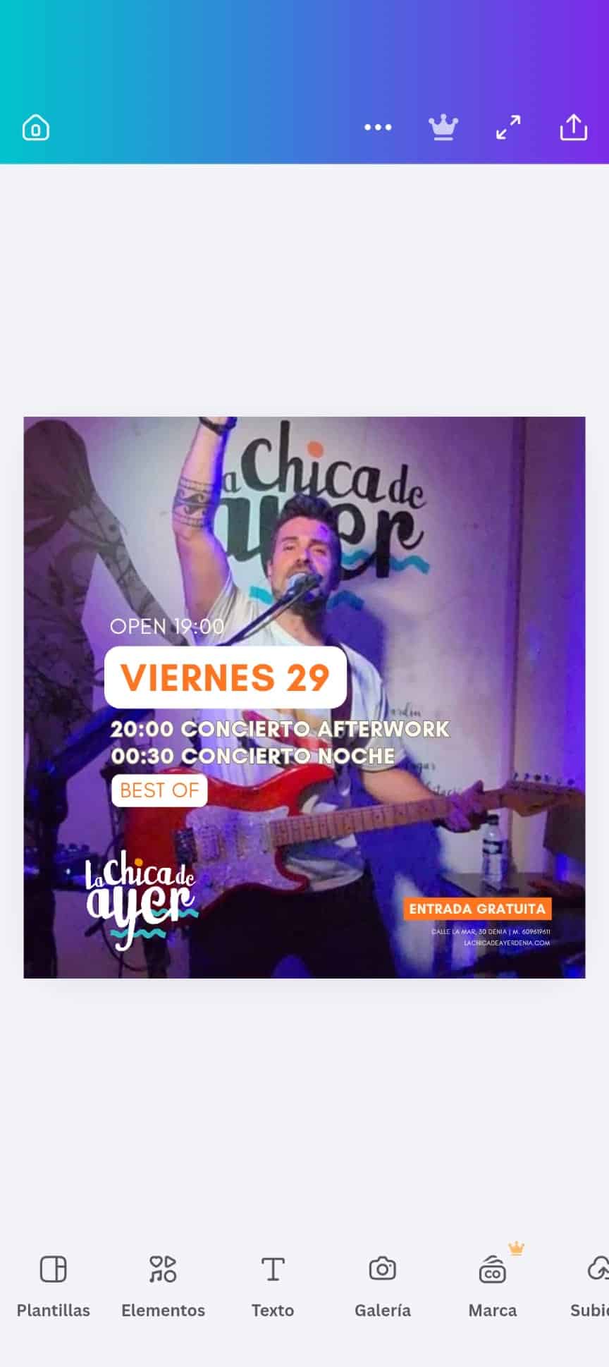 Músico tocando guitarra eléctrica en concierto en directo