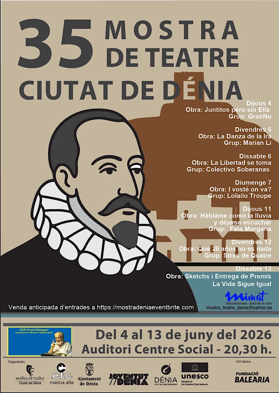 Cartel 35 Mostra de Teatre Ciutat de Dénia