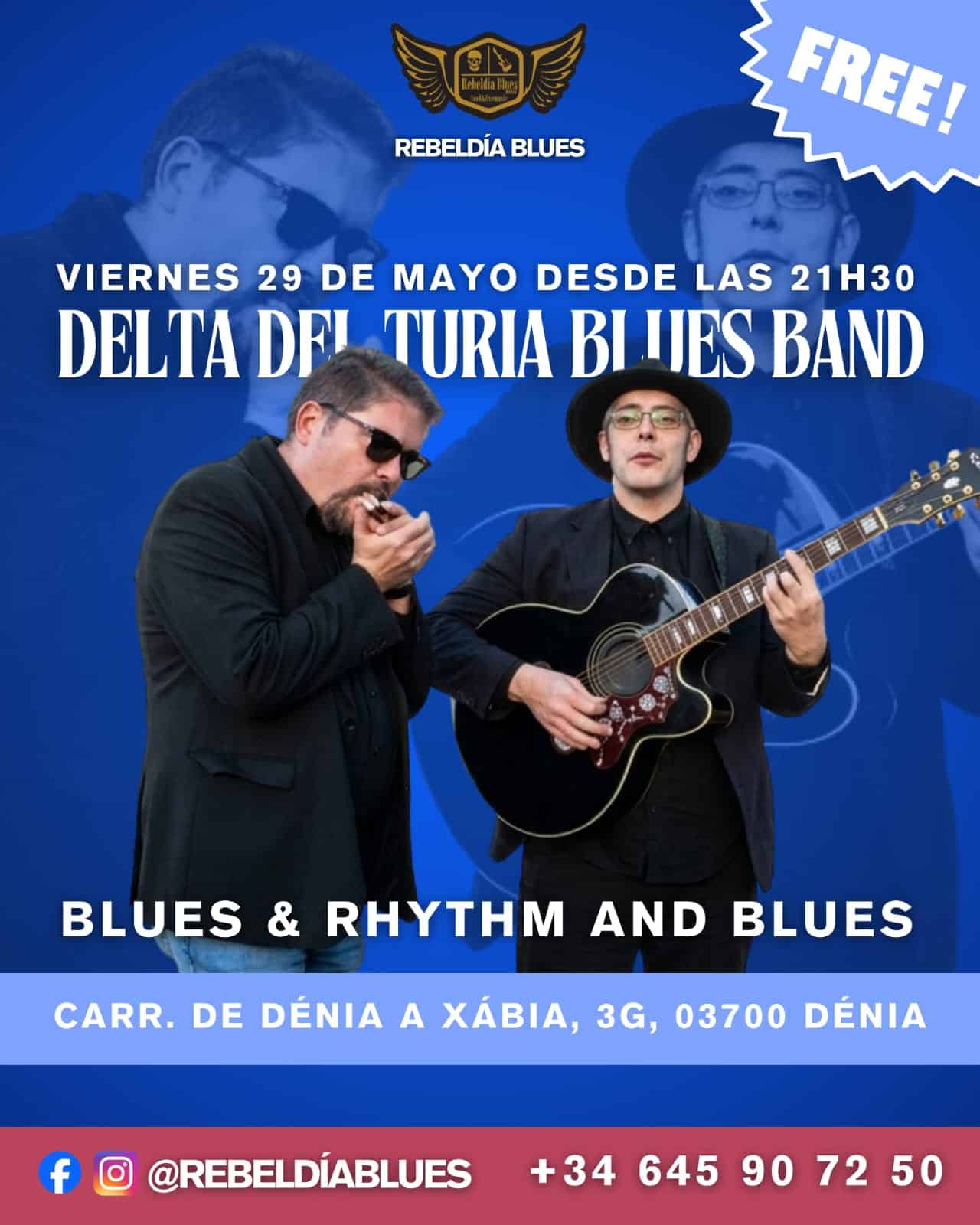 Cartel concierto Delta de Turia Blues Band