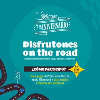 Cartel 7º aniversario Disfrutones on the road