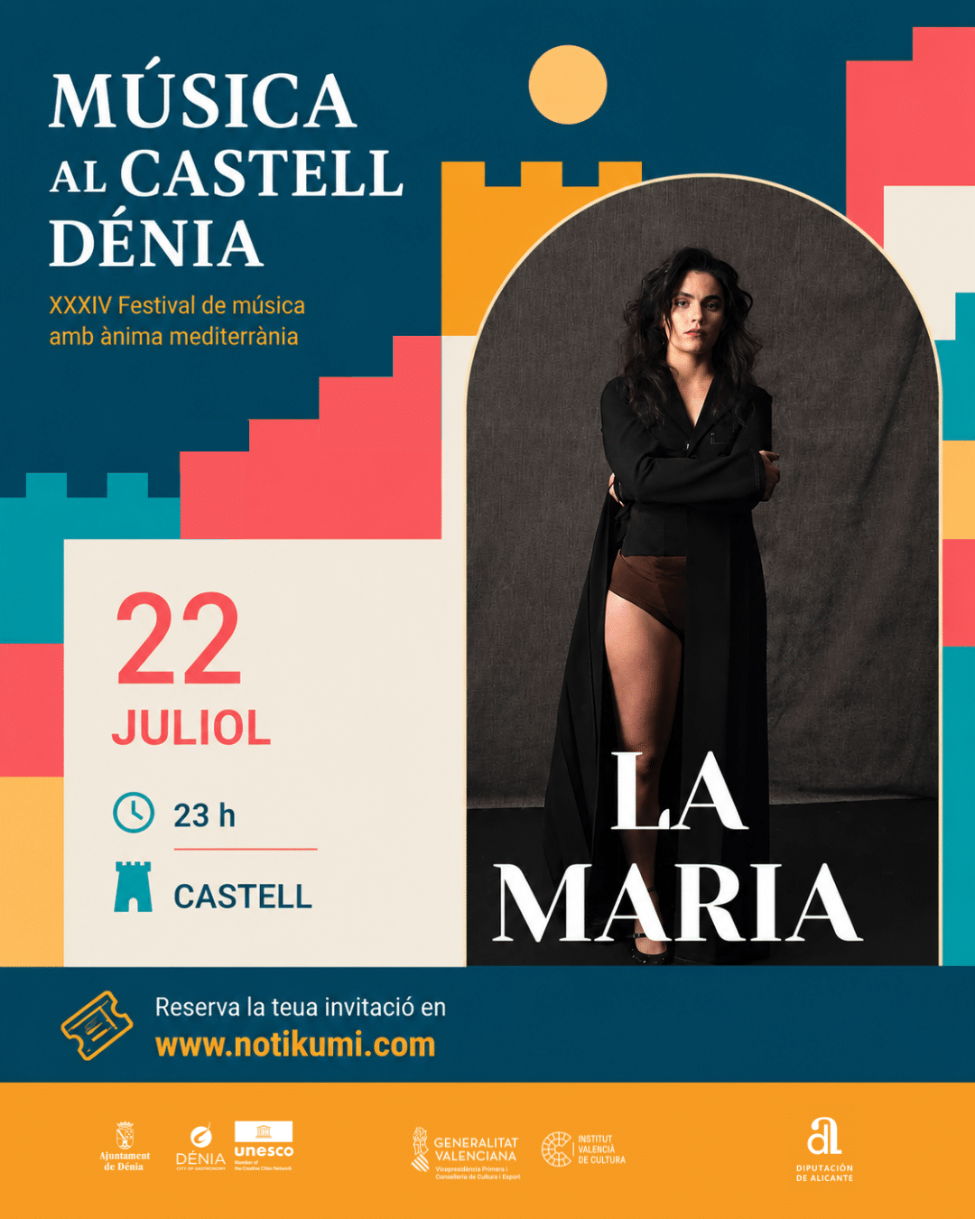 Cartel del festival Música al Castell Dénia