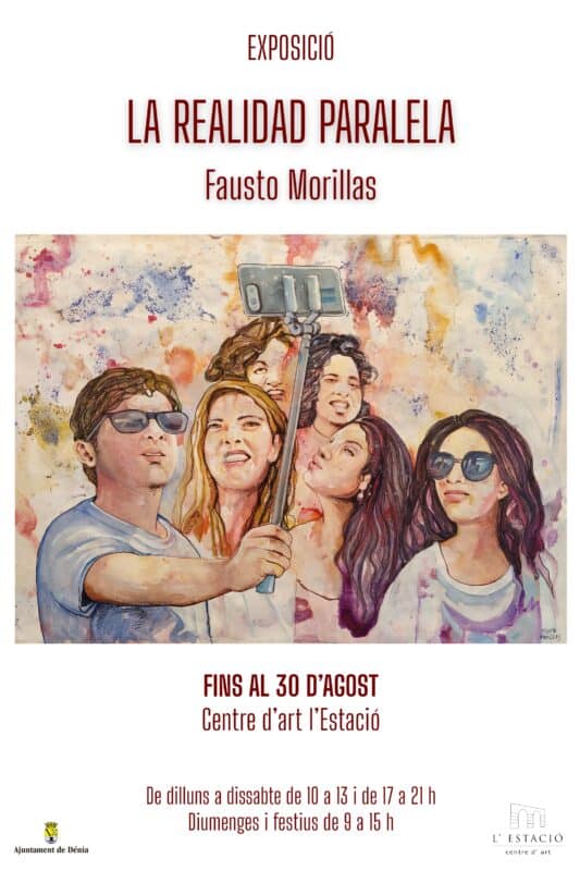 Cartel exposición La Realidad Paralela de Fausto Morillas en Dénia