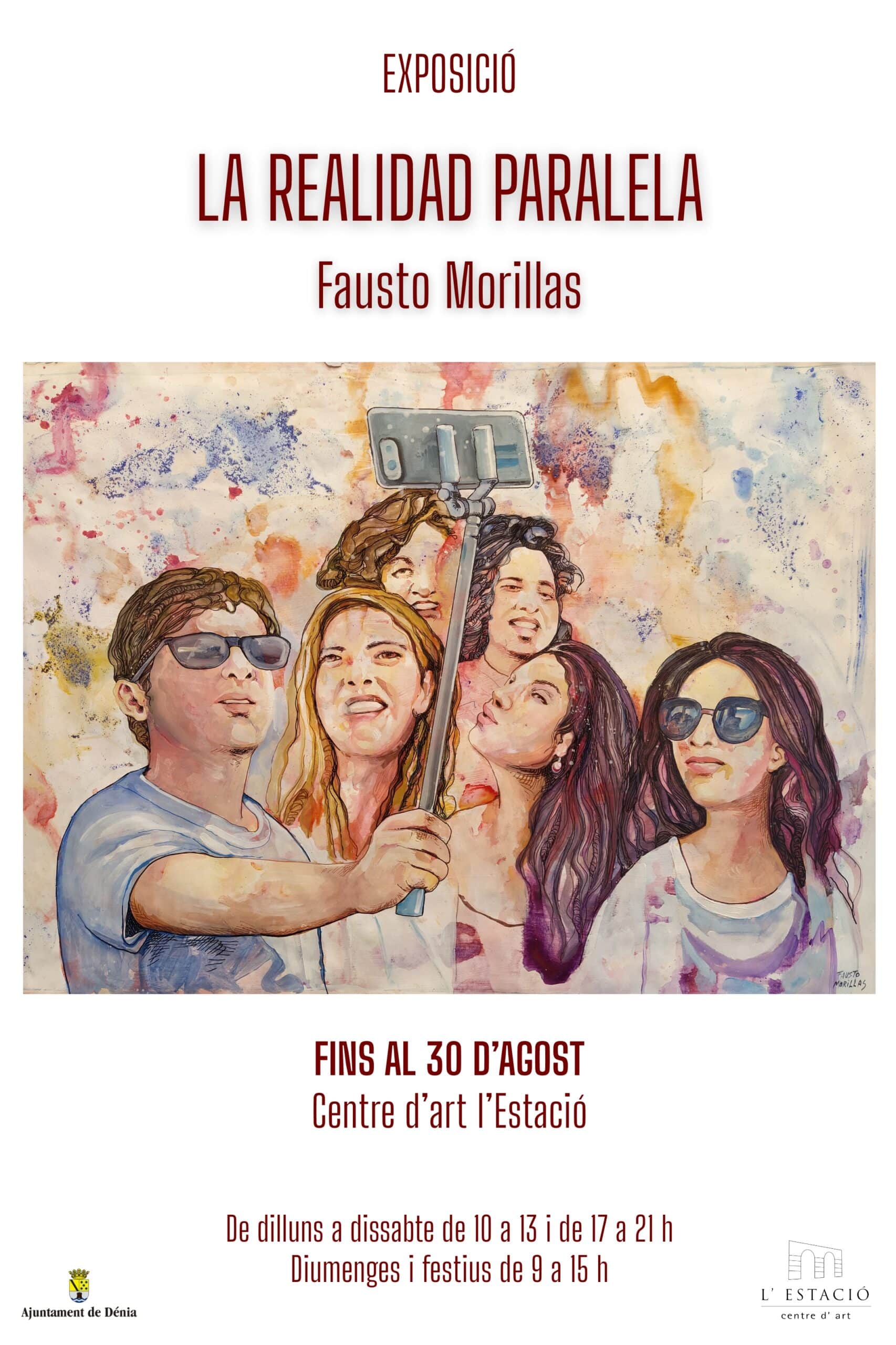 Cartel exposición La Realidad Paralela de Fausto Morillas en Dénia