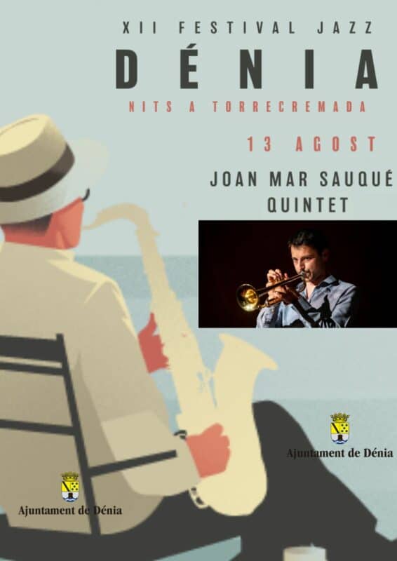 Cartel XII Festival Jazz Dénia con Joan Mar Sauqué Quintet