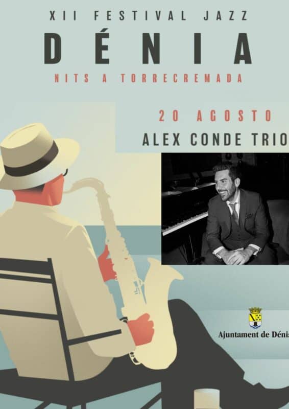 Cartel XII Festival Jazz Dénia con Alex Conde Trio