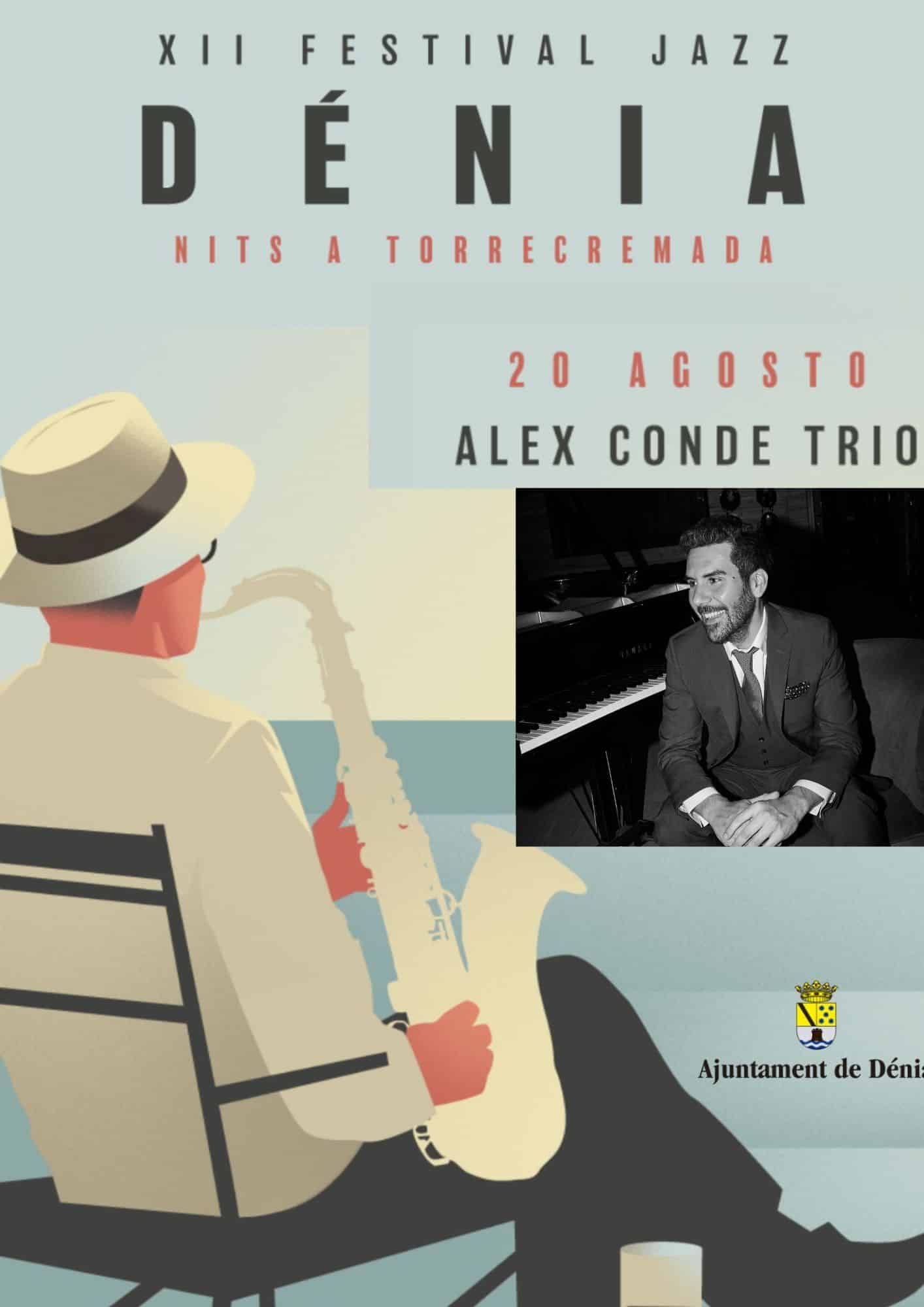 Cartel XII Festival Jazz Dénia con Alex Conde Trio
