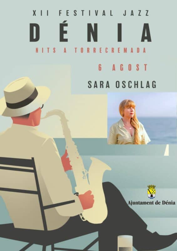 Cartel XII Festival Jazz Dénia con Sara Oschlag el 6 agosto