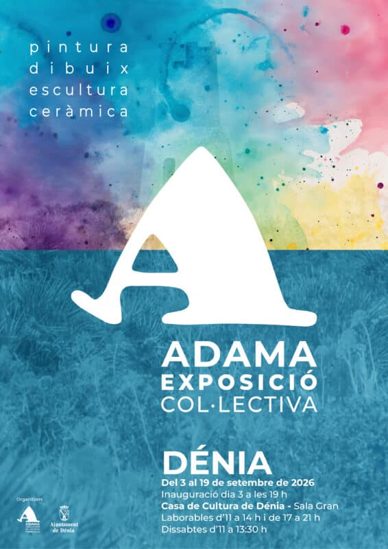 Cartel exposición colectiva ADAMA en Dénia septiembre 2026