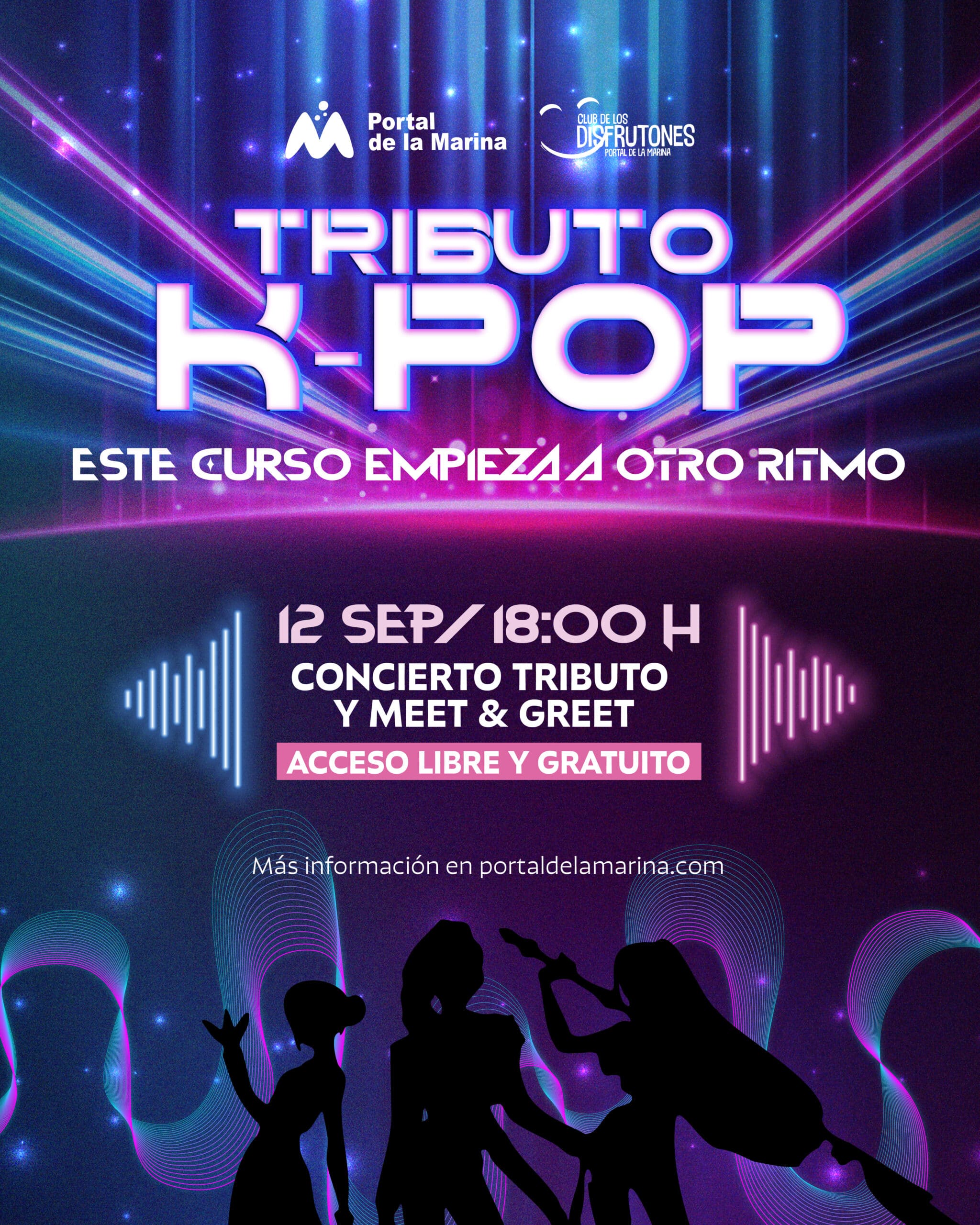 Cartel del Tributo K-Pop en Portal de la Marina