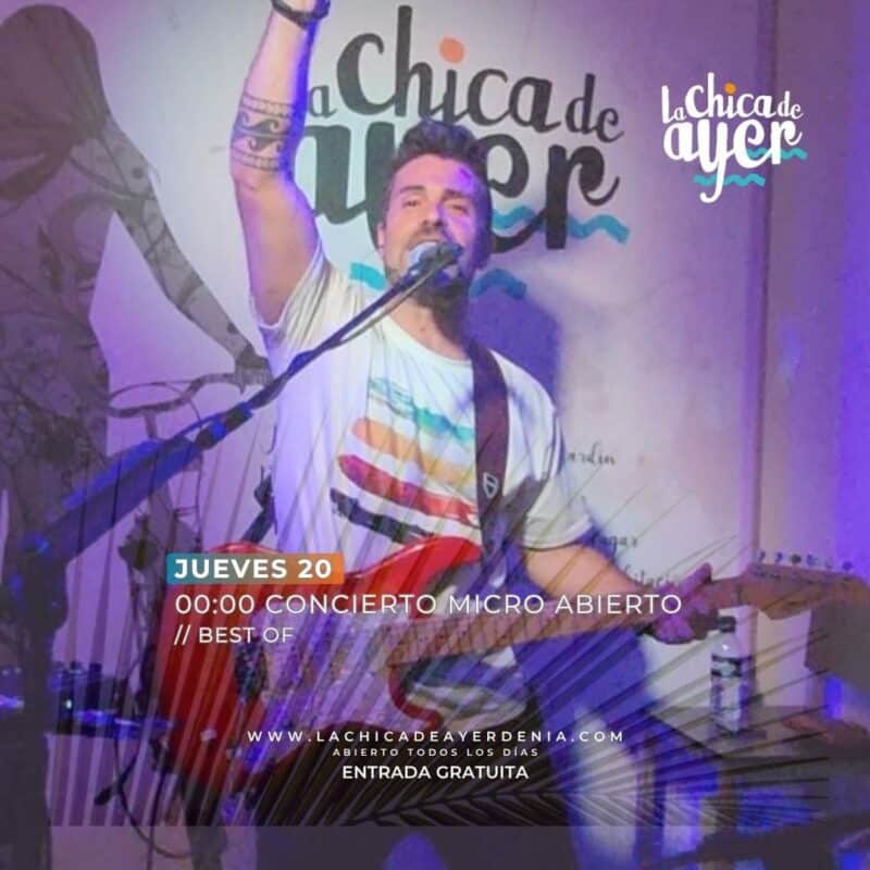 Concierto micro abierto en La Chica de Ayer Dénia
