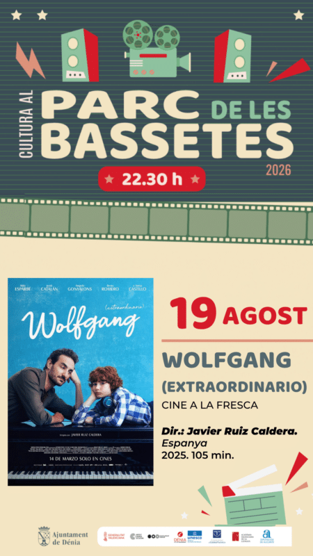 Cartel cine a la fresca Wolfgang Extraordinario Parc de les Bassetes