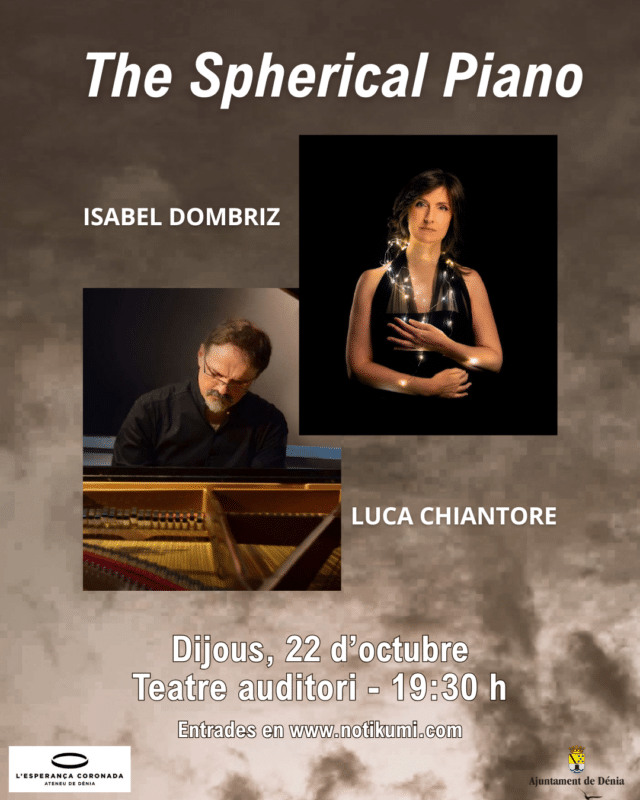 Cartel concierto The Spherical Piano con Isabel Dombriz y Luca Chiantore