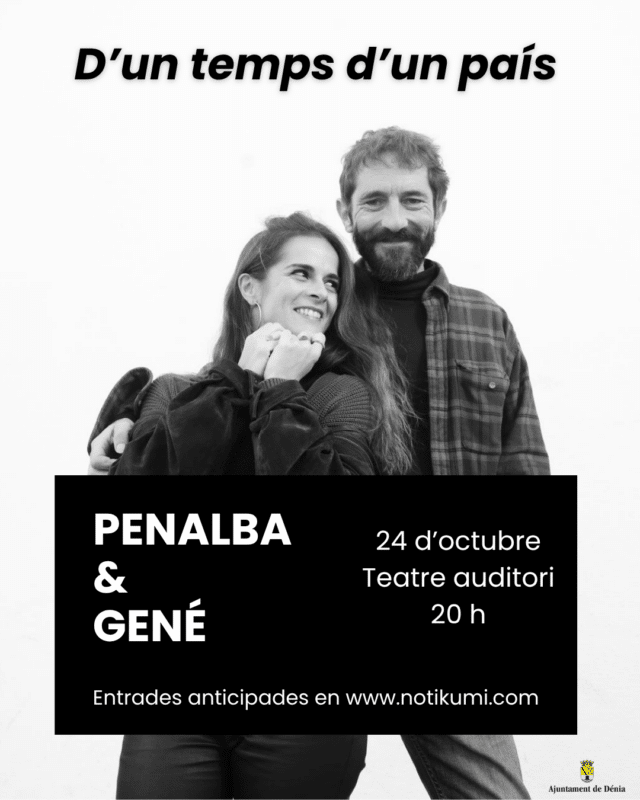 Cartel espectáculo Penalba y Gené en Dénia octubre