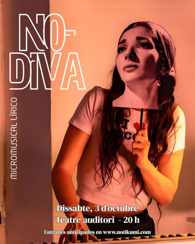 Cartel del micromusical lírico No-Diva con joven artista