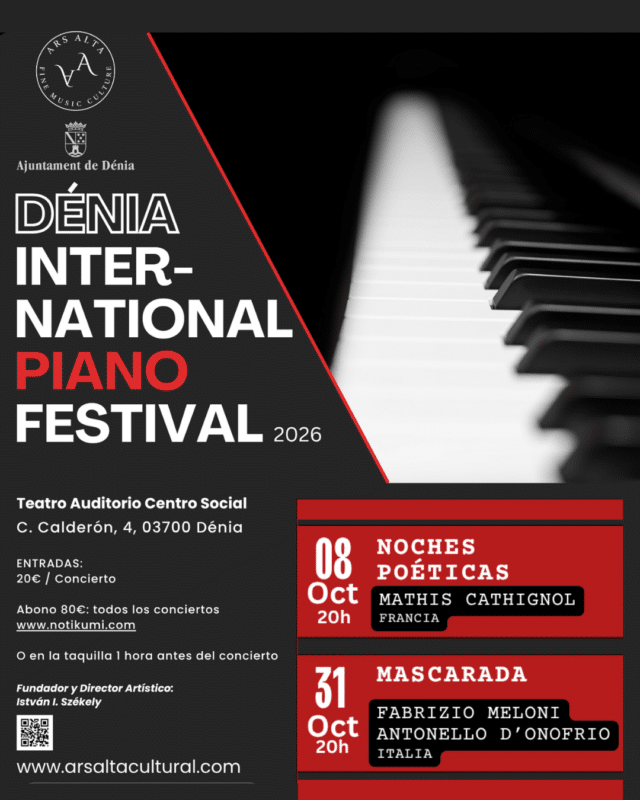 Cartel del Festival Internacional de Piano de Dénia 2026