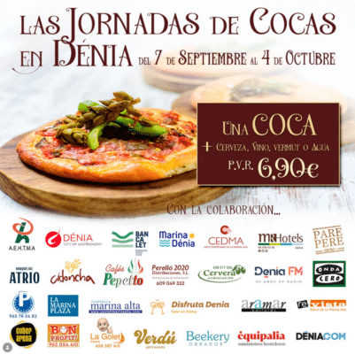 Cartel Jornadas de Cocas en Dénia septiembre octubre