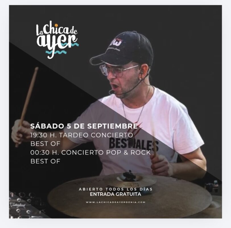 Cartel concierto La Chica de Ayer sábado 5 septiembre