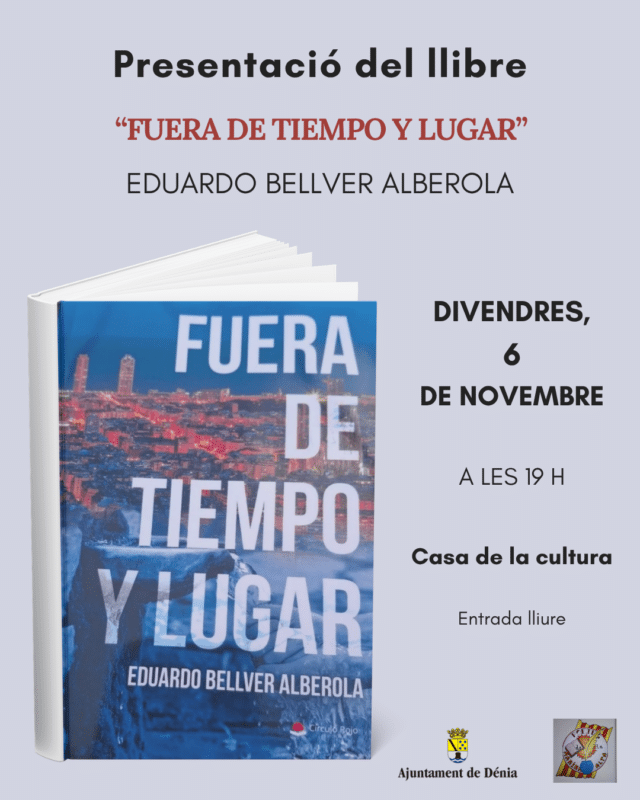 Cartel presentación libro Fuera de Tiempo y Lugar Dénia