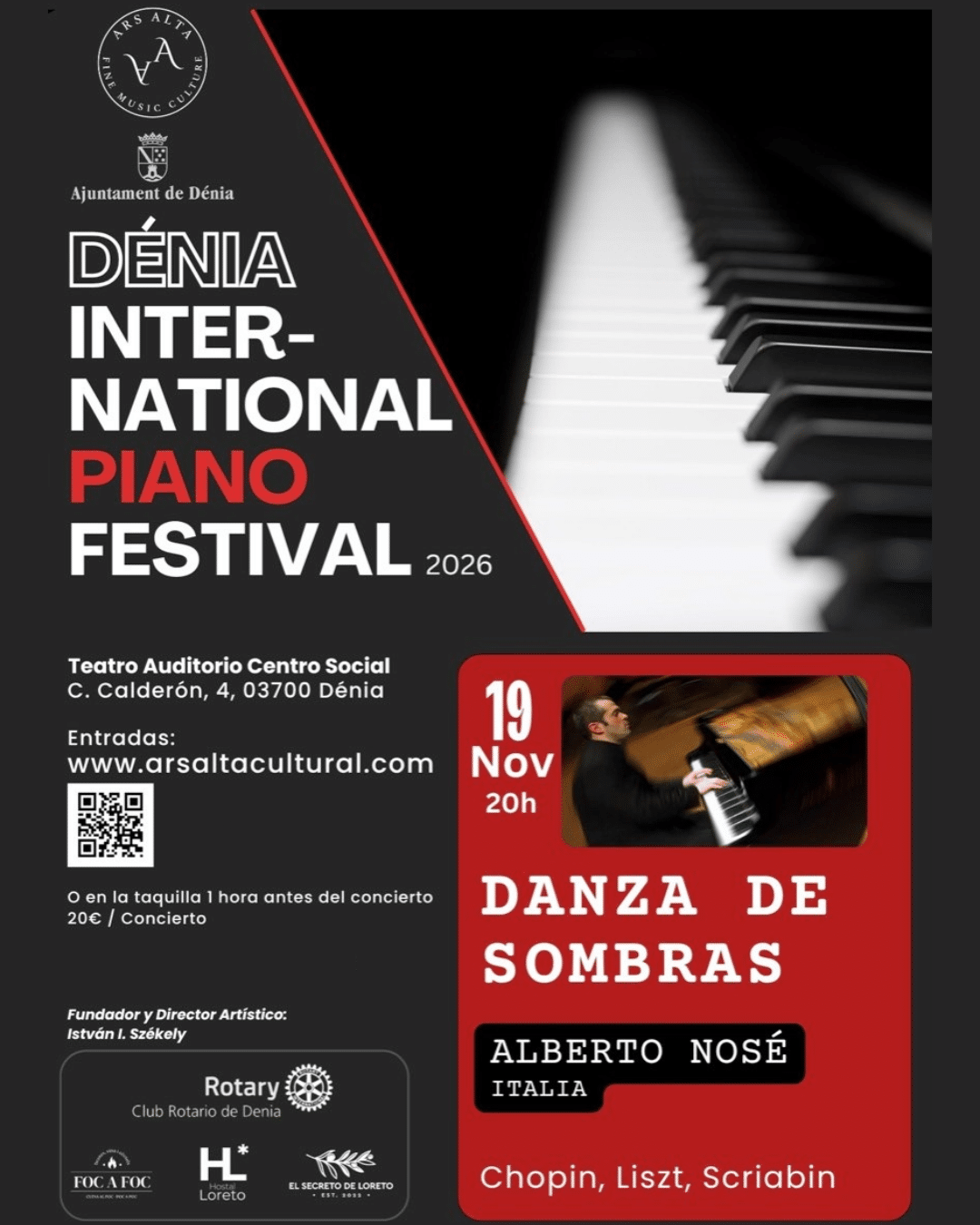 Cartel del Festival Internacional de Piano de Dénia 2026