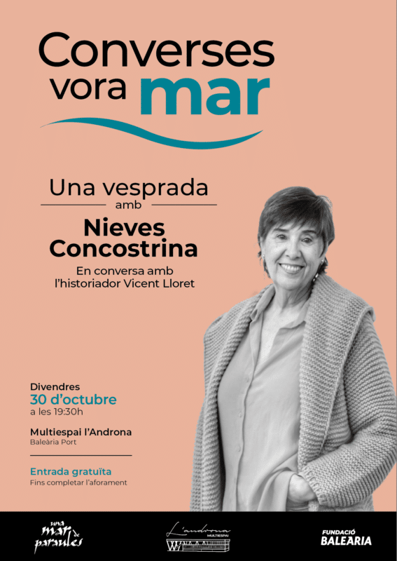 Cartel de Converses vora mar con Nieves Concostrina en Dénia