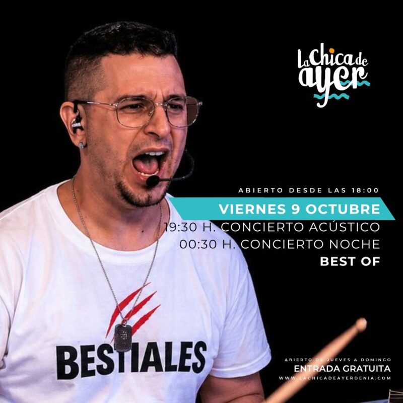 Cantante en concierto acústico La Chica de Ayer Dénia